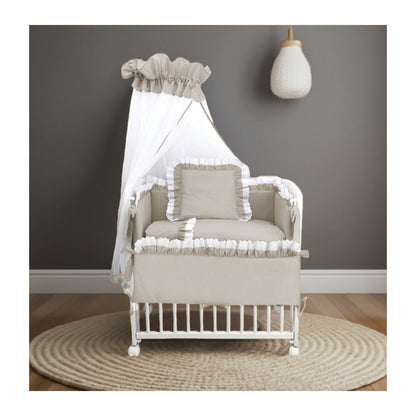 3in1 Beistellbett Babybett Royal Beige Spitze