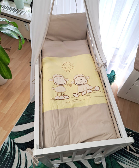 6-tlg. Babybett Beistellbett 90×40 mit Zubehör Farm