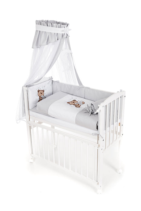 Beistellbett, weiß Boxspring inkl. textiler Ausstattung Teddy - babyhafen.de 