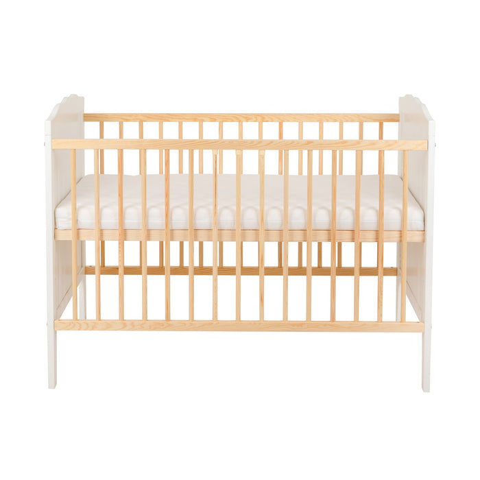 Komplettbett 60 × 120 White & Natur Schutzgitter - babyhafen.de 