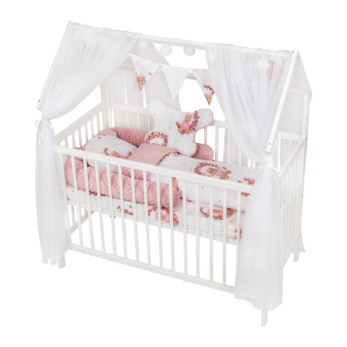 BETTY Hausbett Kinderbett 120x60 Matratze Minky Bettset - babyhafen.de 