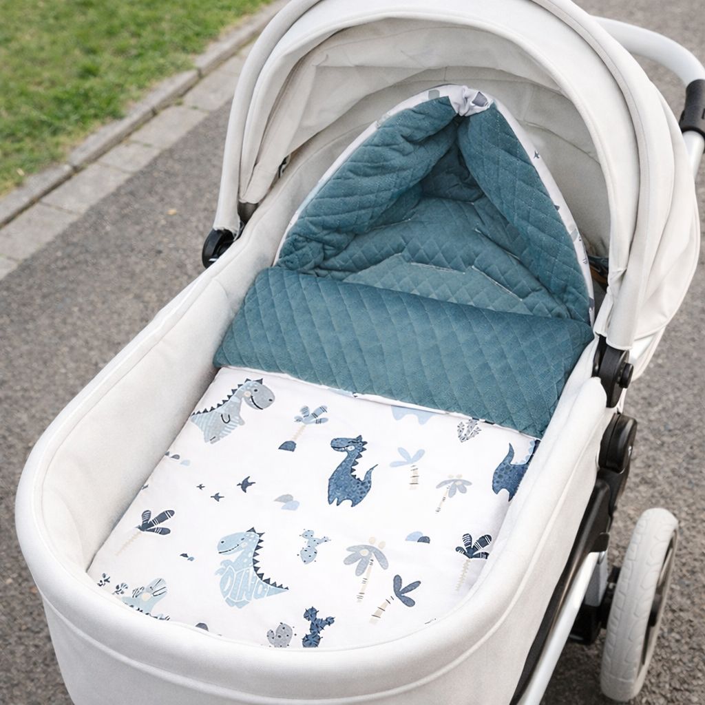 Baby-Fußsack DINO für Kinderwagen und Autositz