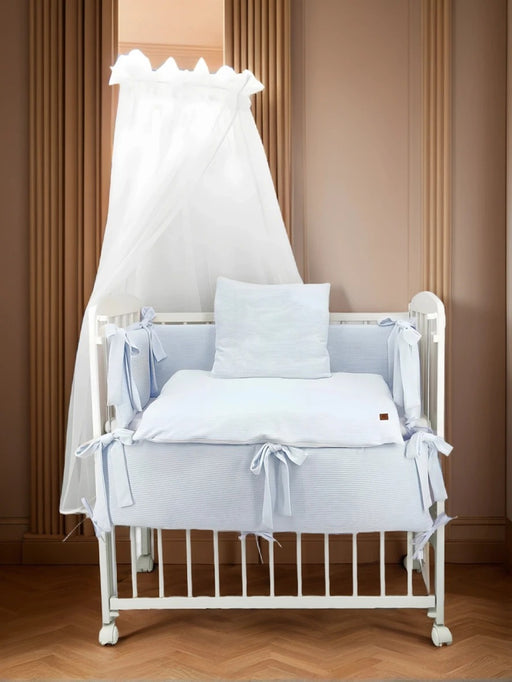 Baby Beistellbett Babybett Sweater Soft Blau - babyhafen.de 