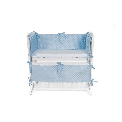 Baby Beistellbett Matratze Minky Nestchen Blau - babyhafen.de 