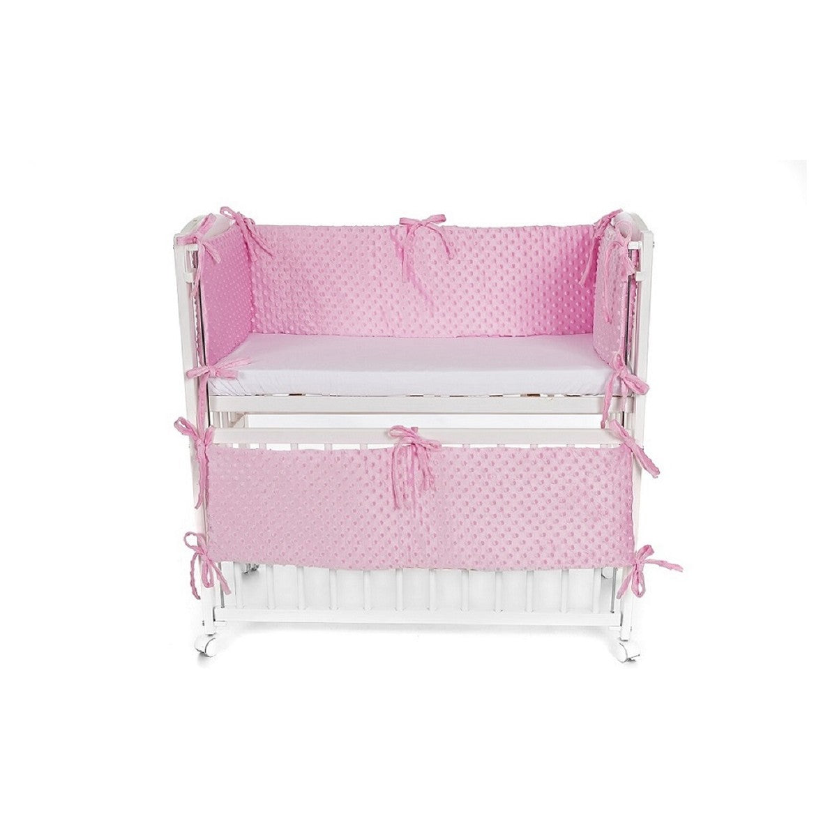 Baby Beistellbett Matratze Minky Nestchen Rosa - babyhafen.de 