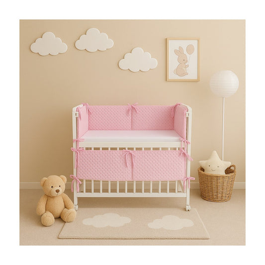 Baby Beistellbett Matratze Minky Nestchen Rosa - babyhafen.de 
