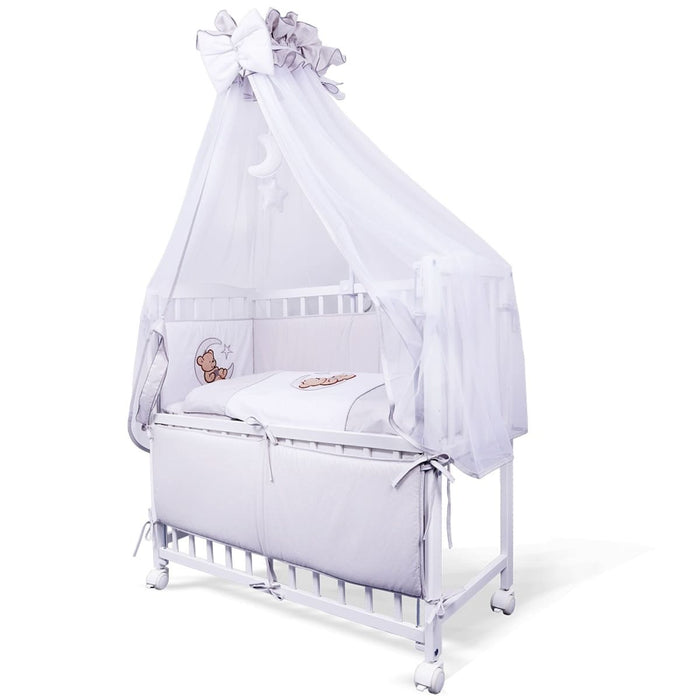 Mobiles Baby Beistellbett mit Rollen komplett Teddy - babyhafen.de 