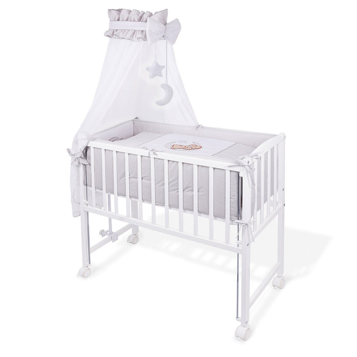 Mobiles Baby Beistellbett mit Rollen komplett Teddy - babyhafen.de 