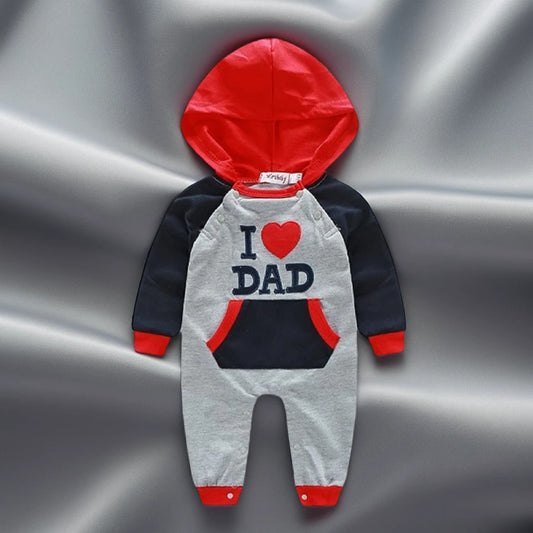 Baby Overall mit Kapuze 68/74 I Love DAD - babyhafen.de 