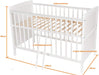 Babybett 60x120 Kinderbett Travis Umbaubar Matratze - babyhafen.de 