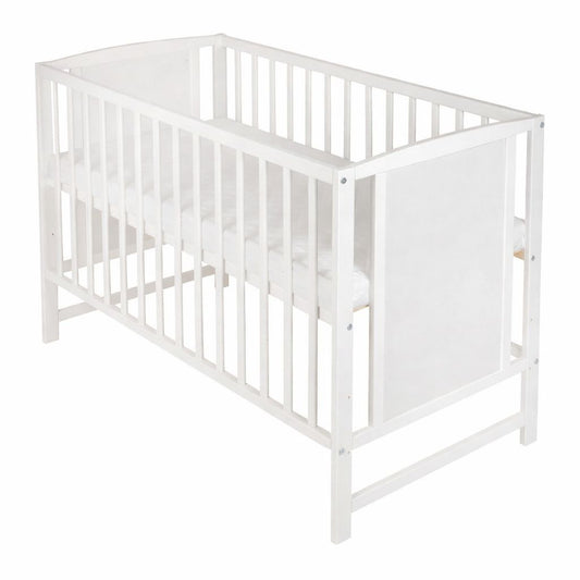 Babybett aus Kiefernholz 60x120 cm ohne Motiv, modern und schlicht