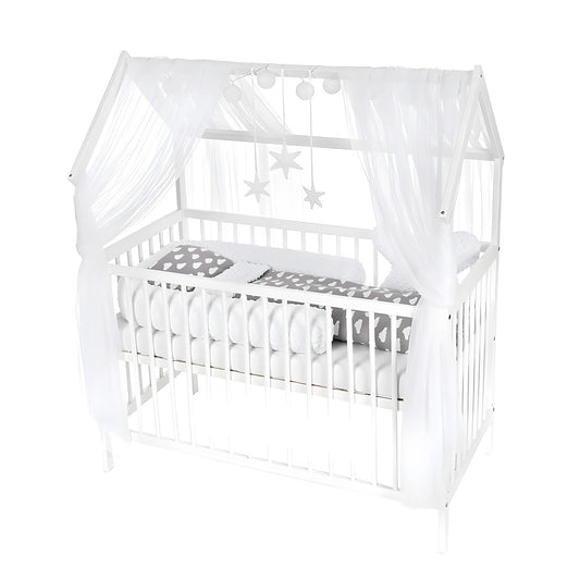 Hausbett Kinderbett Matratze Minky Bettset Wolken - babyhafen.de 