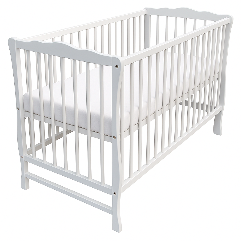 Babybett Juliett aus Kiefernholz – 60x120 cm mit Matratze - babyhafen.de 