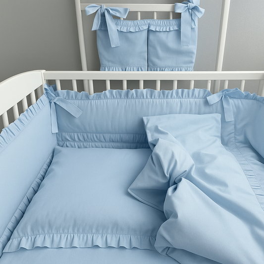 Babybett Komplettset 60x120 – Royalblau, mit Matratze & Set