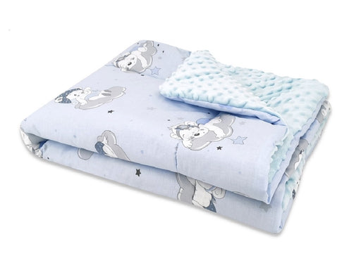 Bären Minky Steppdecke Kuscheldecke blau - babyhafen.de 