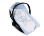 Babyfußsack für Babyschale Kinderwagen Blau Hase - babyhafen.de 