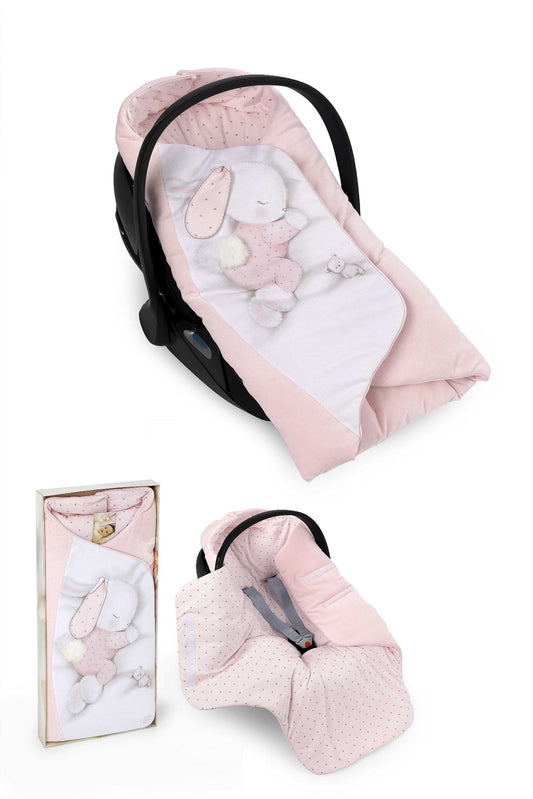 Babyfußsack für Babyschale & Kinderwagen Rosa - babyhafen.de 