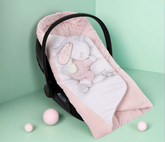 Babyfußsack für Babyschale & Kinderwagen Rosa - babyhafen.de 