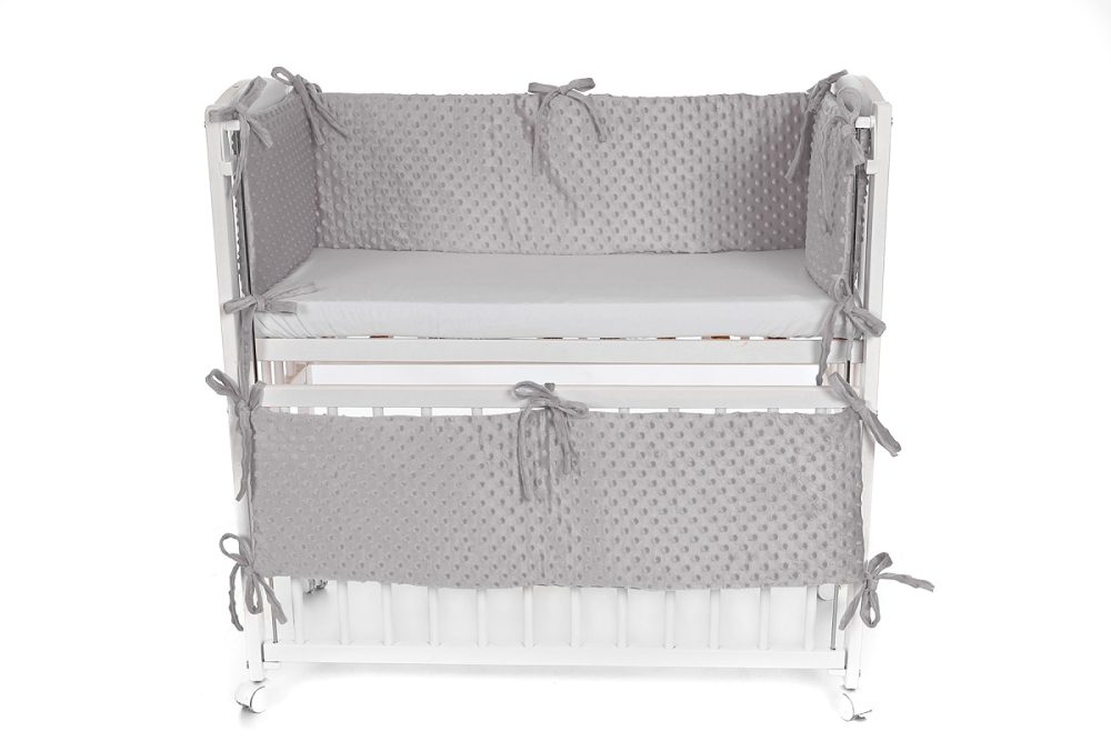 Babyhafen Baby Beistellbett mit Matratze Nestchen Grau - babyhafen.de 