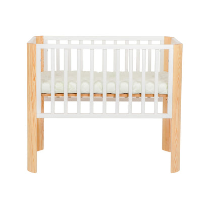 Beistellbett Stubenbett BABY HERZEN Schleifen Grau