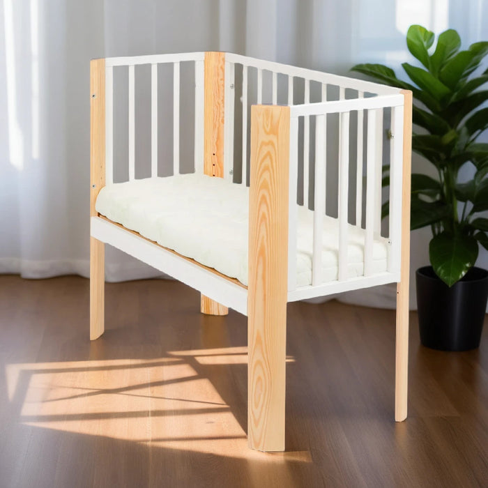 3in1 Baby Beistellbett 40x90 Babynest Decke Musselin Weiß