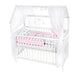 Hausbett Kinderbett 120x60 Matratze Minky Bettset Sterne Rosa - babyhafen.de 