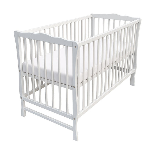 Babybett Juliett aus Kiefernholz – 60x120 cm mit Matratze