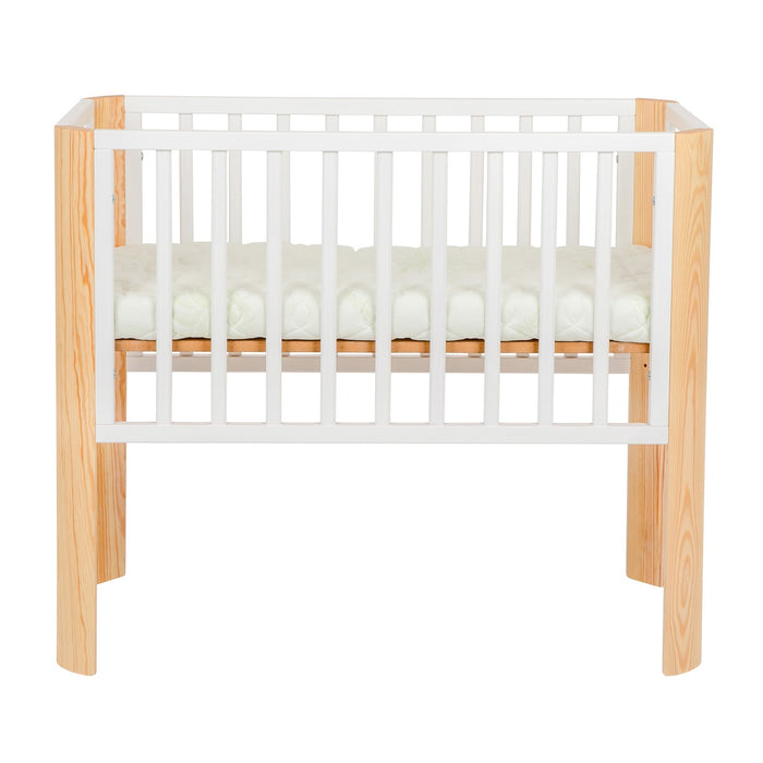 Babyhafen Beistellbett 2in1, weiß-natur, Aloe Vera Matratze - babyhafen.de 