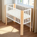Babyhafen Baby Beistellbett 2in1, weiß-natur, Matratze - babyhafen.de 