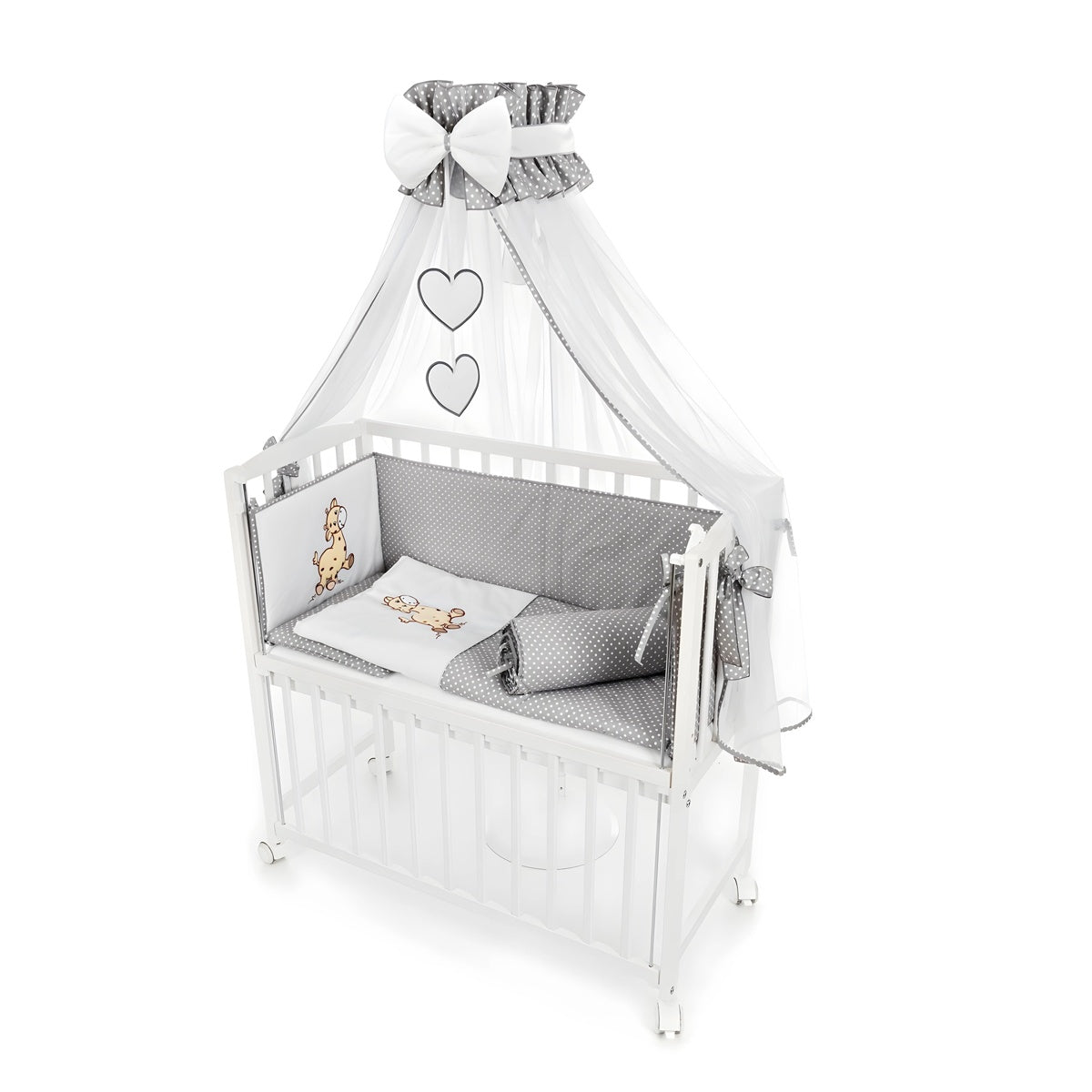 8-teilig Babybett Beistellbett 90x40 Giraffe - babyhafen.de 