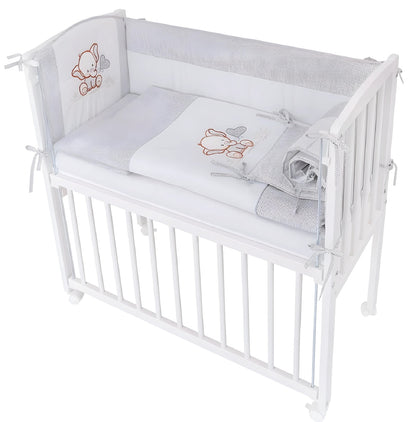 Beistellbett 3D mit Vollausstattung Elefanten bestickt - babyhafen.de 