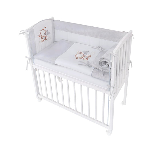 Beistellbett 3D mit Vollausstattung Elefanten bestickt