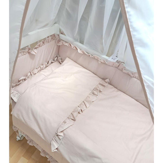 Komplettbett für Babys 90x40 cm Beige – Beistellbett, Babybett und Stubenwagen