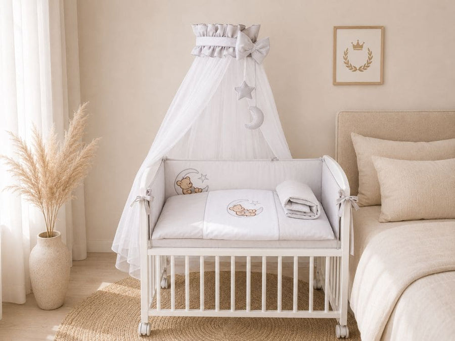 Babyhafen Ratgeber mit denkender Figur für Tipps rund ums Babybett