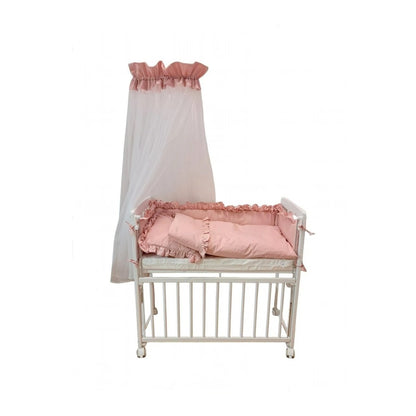 Babyhafen Beistellbett Set 90×40 cm Altrosa – mit Matratze & Zubehör - babyhafen.de 