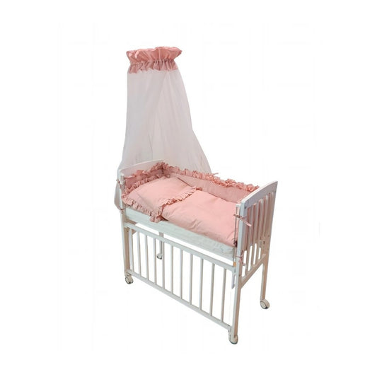 Babyhafen Beistellbett Set 90×40 cm Altrosa – mit Matratze & Zubehör - babyhafen.de 