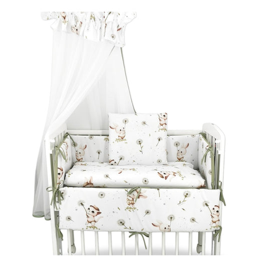 Babyhafen Bettwäsche Set fürs Beistellbett – süßes Katzenmotiv aus 100% Baumwolle,