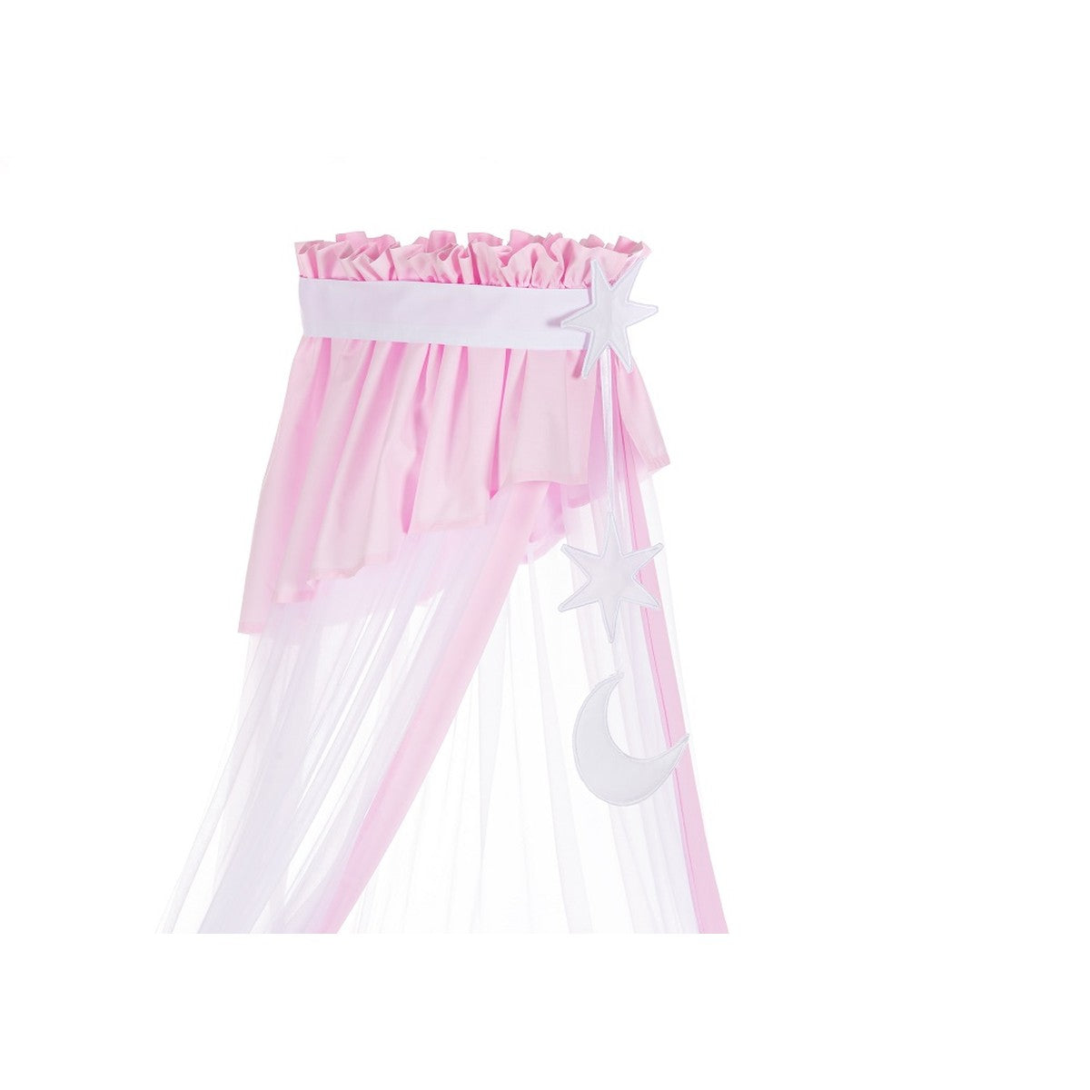 Komplettbett 120 × 60 Babybett Teddy auf dem Mond, rosa - babyhafen.de 