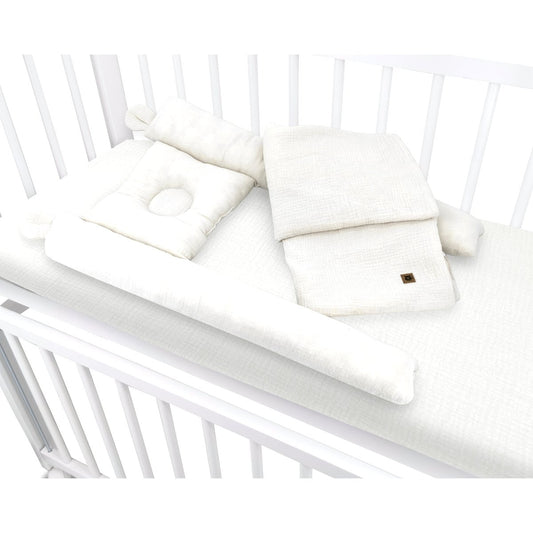 Orthopaedisches Kissen Set – Babynest, Decke & Musselin-Bettlaken - babyhafen.de 