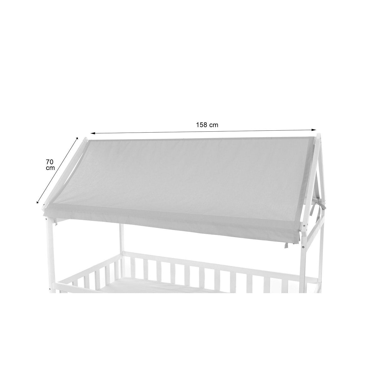 Stoff Dach Grau für Hausbett Deko