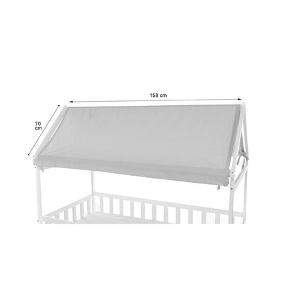 Stoff Dach Grau für Hausbett Deko