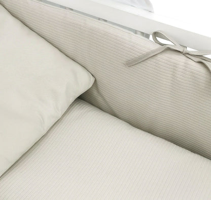 Komplett-Babybett 60x120 – Beige & Wende-Bettwäsche Interlock - babyhafen.de 