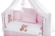 Beistellbett, weiß Boxspring inkl. textiler Ausstattung Teddy rosa - babyhafen.de 