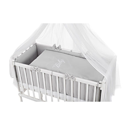 Babyhafen Beistellbett 90x40 Weiß – Komplettset mit Matratze, Rollen & HERZEN-Bettwäsche, boxspring-geeignet - babyhafen.de 