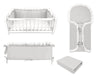 Beistellbett 3in1 Baby Edel ROYAL SET Grau Spitze - babyhafen.de 