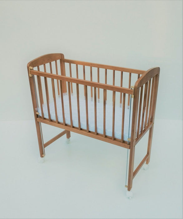 Beistellbett Baby Natur mit Matratze höhenverstellbar Babybett - babyhafen.de 