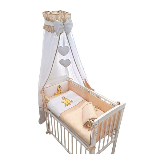 Babybettwäsche für Beistellbett 40x90 – Giraffe Design in Beige