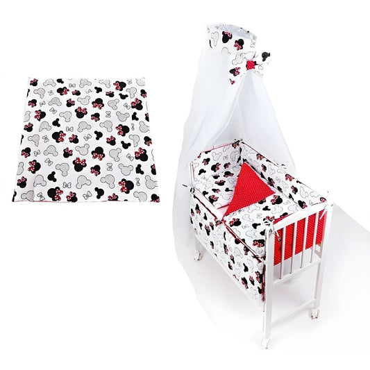 Alt değiştirme minderi dahil Bebek Minnie Bows karyolası