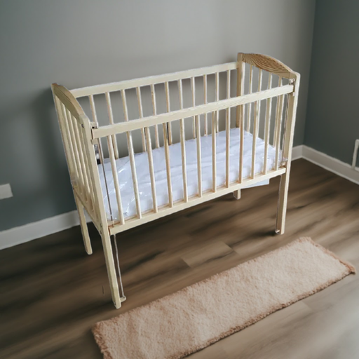 Beistellbett Baby Natur mit Matratze höhenverstellbar Babybett - babyhafen.de 