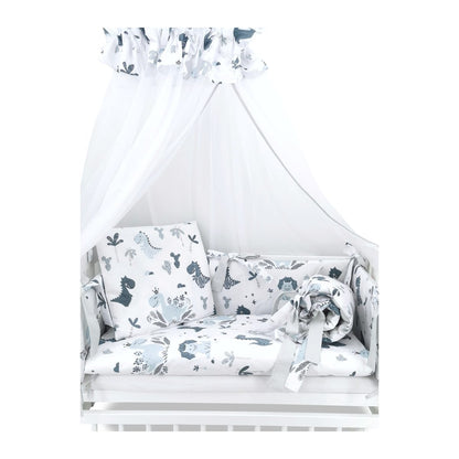 Beistellbett Baby Vollausstattung Dino in Blau